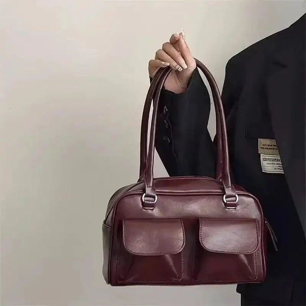 Elegant Burgundy Commute Tote