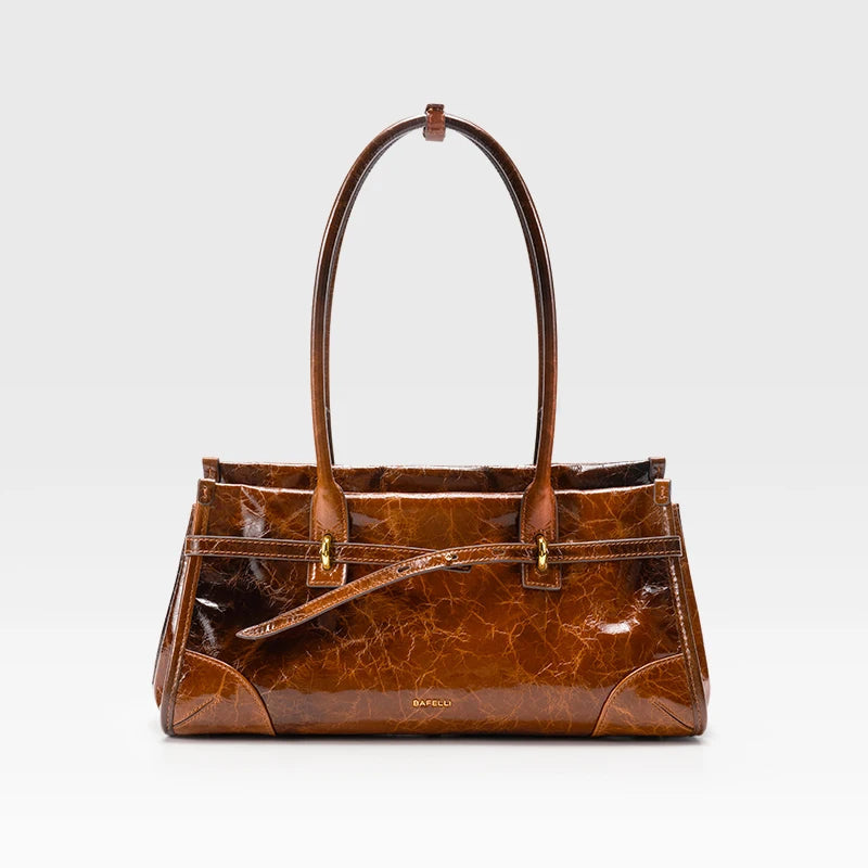 Veloria™ Vintage Leather Baguette Bag 