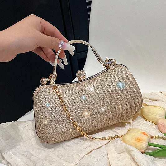 Chain Evening Bag Dinner Shoulder Bag for Women Handbag - Fashion Crossbody Bags Vintage Underarm Bag Satchel 