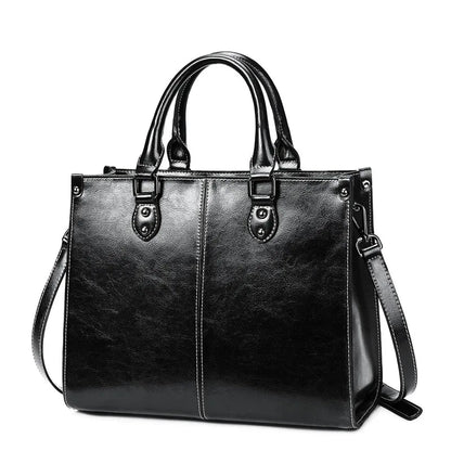 Women Handbag Cross body Shoulder Tote Bag Genuine Leather Shopping Fashion Office Female Real Cowhide Messenger Top Handle Bags 