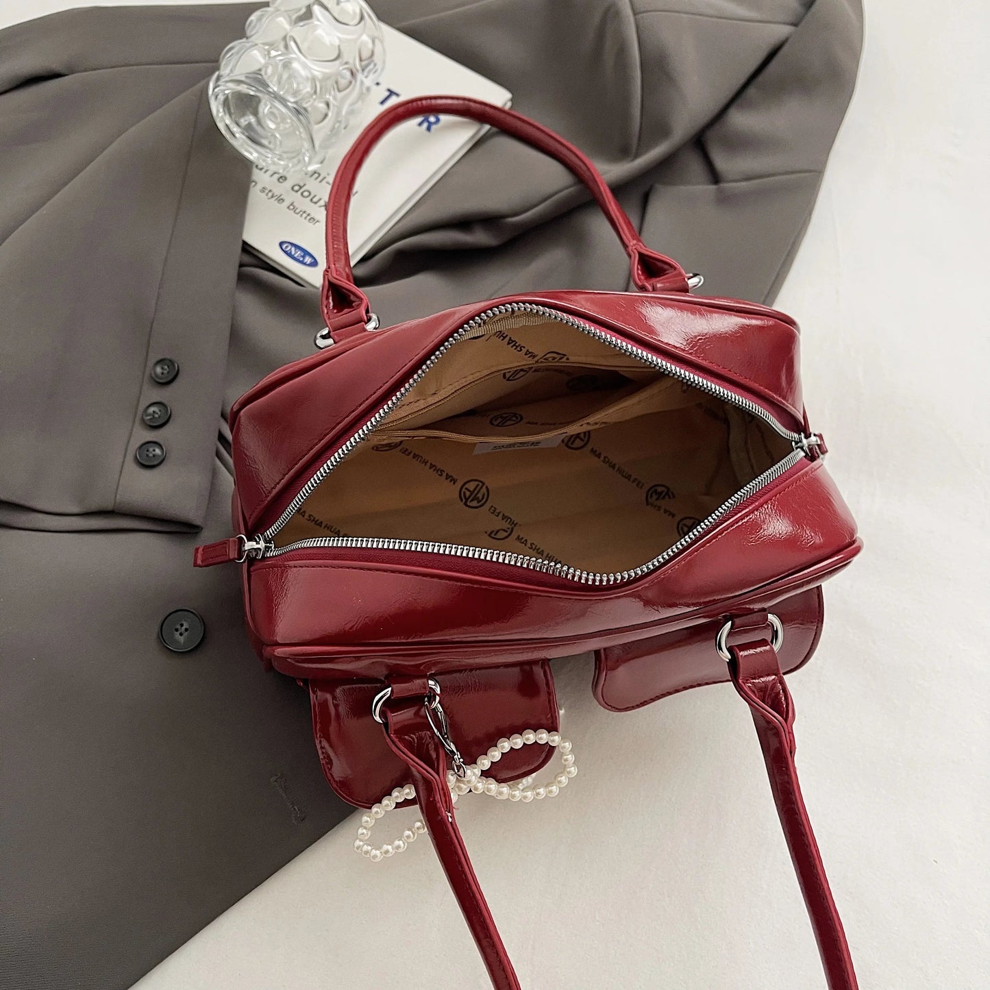 Fashionable Underarm Bow Bag for Women 2024 Korean Edition New Simple Leisure Pillow Bag Trendy Versatile Shoulder Bag 