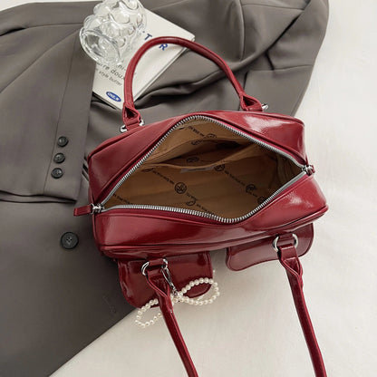 Fashionable Underarm Bow Bag for Women 2024 Korean Edition New Simple Leisure Pillow Bag Trendy Versatile Shoulder Bag 