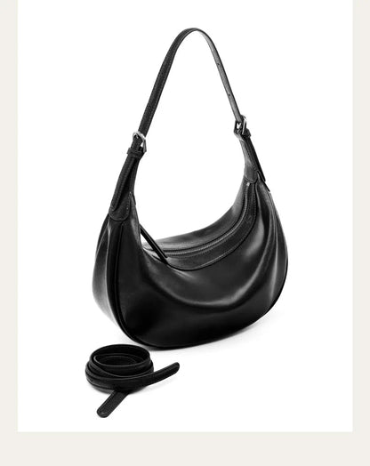 Motingsome Hobo Bag Woman Genuine Leather Handbag 2025 New Vegetable-tanned Cowhide Purses Large-capacity Niche Underarm Bags 