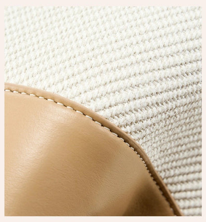 Motingsome Summer Tote Bag Woman Holiday Handbag Luxury Designer Bags Cotton Fabric with Cow Leather Shoulder Purses 2025 New 