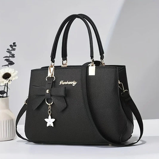 Elegant Shoulder Bag with Bowknot Decoration, Multiple Compartments, Fashion Handbag, Suitable for Work, Party, and Daily Use 