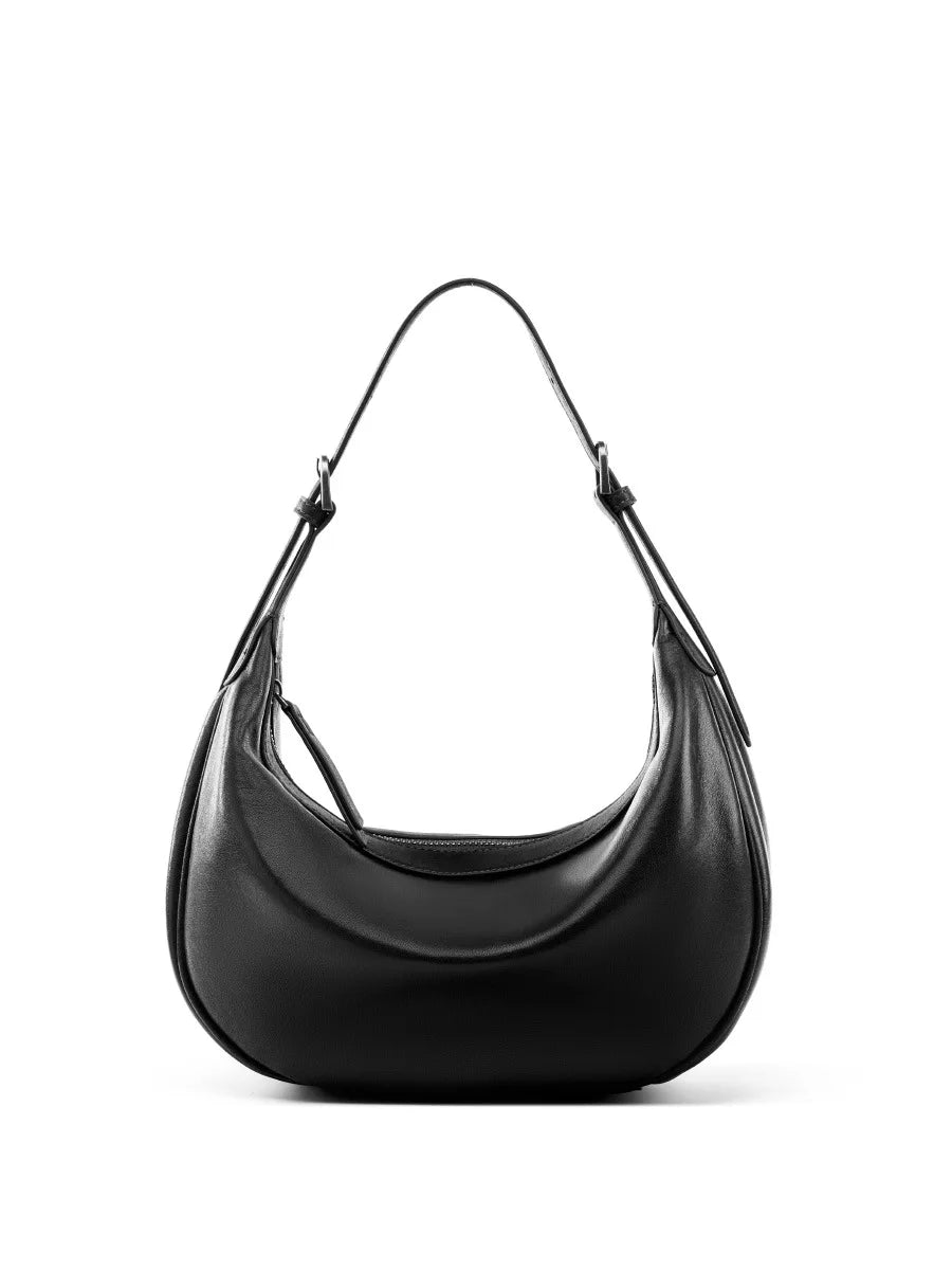 Motingsome Hobo Bag Woman Genuine Leather Handbag 2025 New Vegetable-tanned Cowhide Purses Large-capacity Niche Underarm Bags 