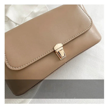 Women's Shoulder Bag Handbag Retro Underarm Bag Fashion Simple Solid Color New Hand Shoulder Bag 