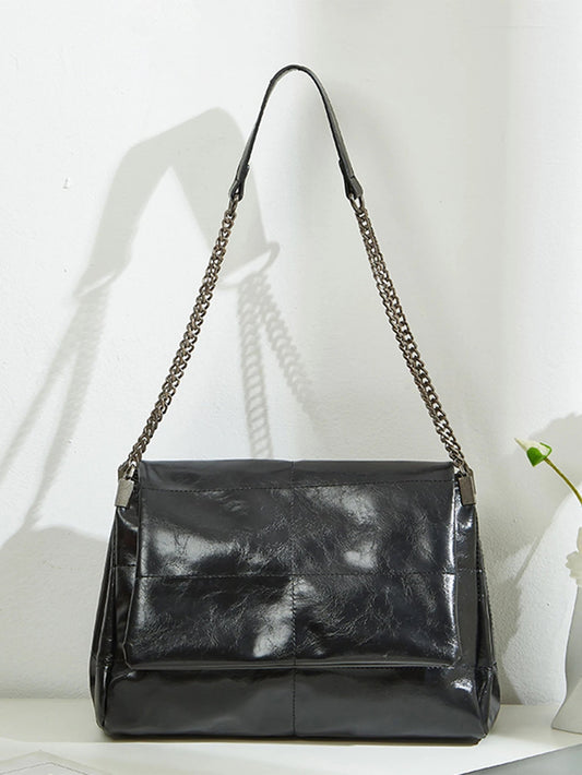 Large Capacity Commuting Bag 2024 New Spring/Summer Women's Chain Tote Bag, High-End and Fashionable Single Shoulder Underarm Ba 