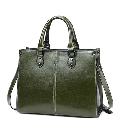 Women Handbag Cross body Shoulder Tote Bag Genuine Leather Shopping Fashion Office Female Real Cowhide Messenger Top Handle Bags 
