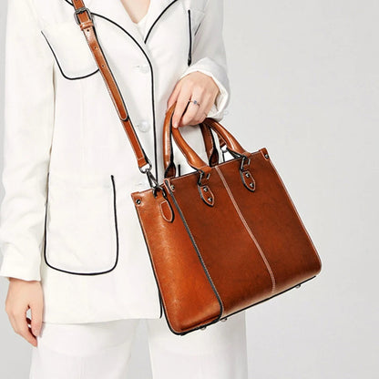 Women Handbag Cross body Shoulder Tote Bag Genuine Leather Shopping Fashion Office Female Real Cowhide Messenger Top Handle Bags 