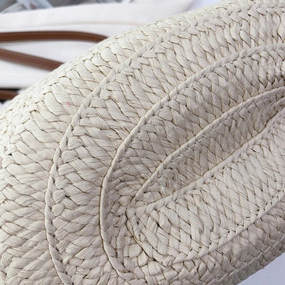 Women's Large Capacity Shoulder Bag Summer Straw Woven Basket Handbag Fashion Female Luxury Designer Beach Bag Bali Shopper Tote 