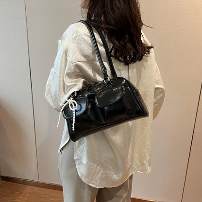Fashionable Underarm Bow Bag for Women 2024 Korean Edition New Simple Leisure Pillow Bag Trendy Versatile Shoulder Bag 