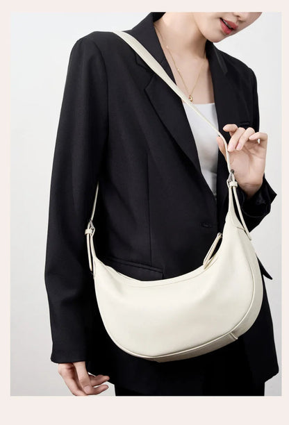 Motingsome Hobo Bag Woman Genuine Leather Handbag 2025 New Vegetable-tanned Cowhide Purses Large-capacity Niche Underarm Bags 