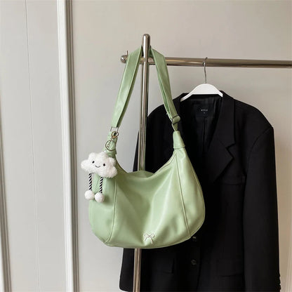 2024 Summer New Large Capacity Underarm Shoulder Bag Crossbody Bag Women's Fashion Backpack Comes with a Small Doll as a Gift 