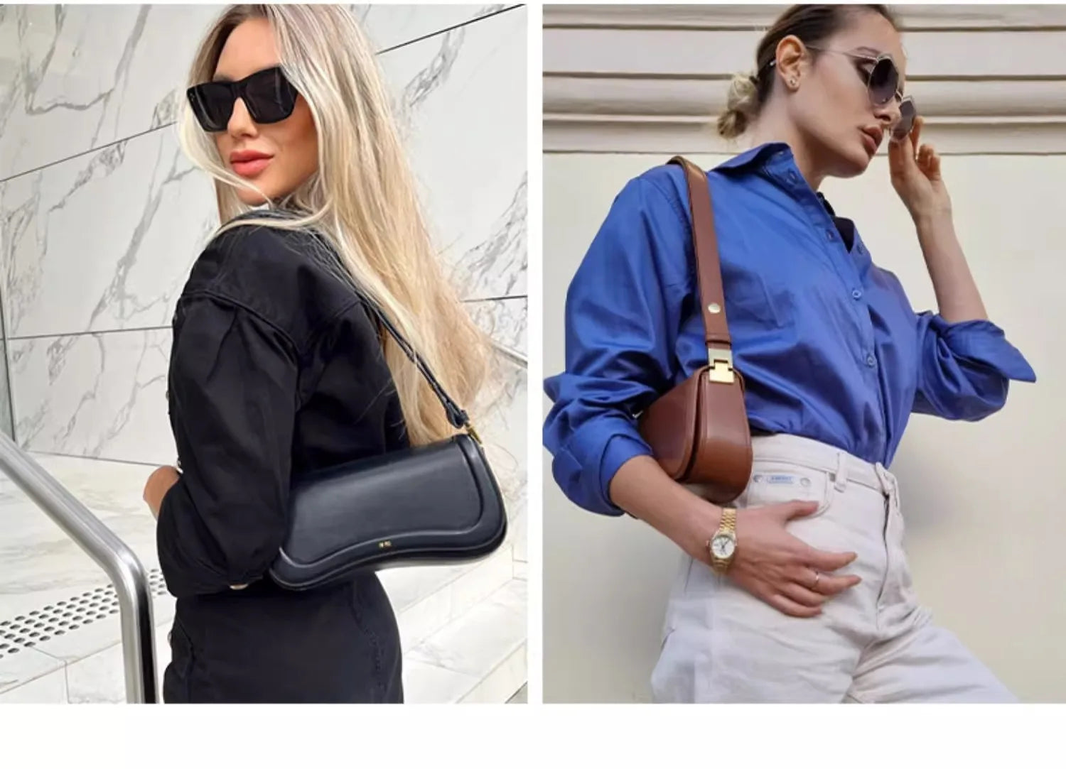 JW PEI Women's Fashion Adjustable Crossbody Shoulder Bag Retro Underarm Saddle Bag 