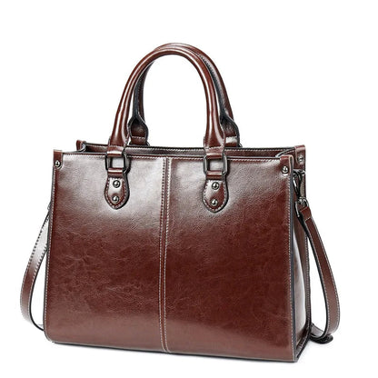 Women Handbag Cross body Shoulder Tote Bag Genuine Leather Shopping Fashion Office Female Real Cowhide Messenger Top Handle Bags 