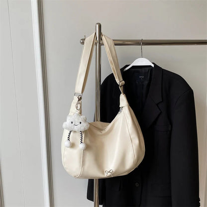 2024 Summer New Large Capacity Underarm Shoulder Bag Crossbody Bag Women's Fashion Backpack Comes with a Small Doll as a Gift 