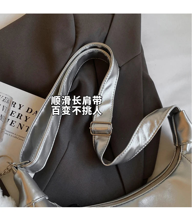2024 Summer New Large Capacity Underarm Shoulder Bag Crossbody Bag Women's Fashion Backpack Comes with a Small Doll as a Gift 