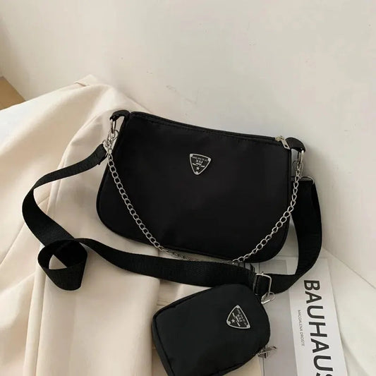 Nylon Crossbody Bag For Women Fashion Portable Casual Underarm Bag Students Cross Body Bag 