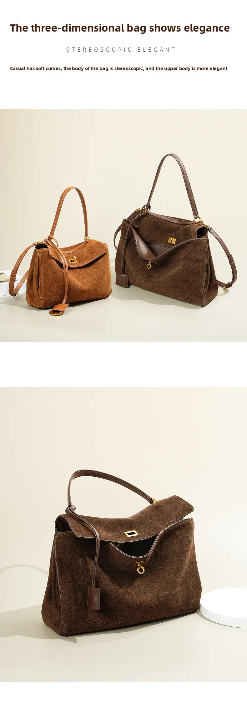 Rodeo bag women's genuine leather Kelly tote bag frosted cowhide large capacity single shoulder hand-held armpit bag 