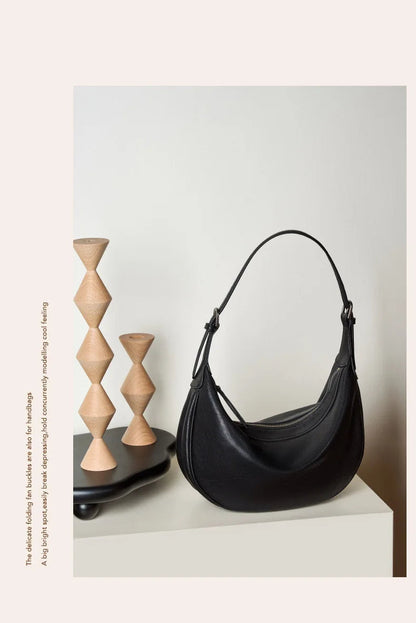 Motingsome Hobo Bag Woman Genuine Leather Handbag 2025 New Vegetable-tanned Cowhide Purses Large-capacity Niche Underarm Bags 