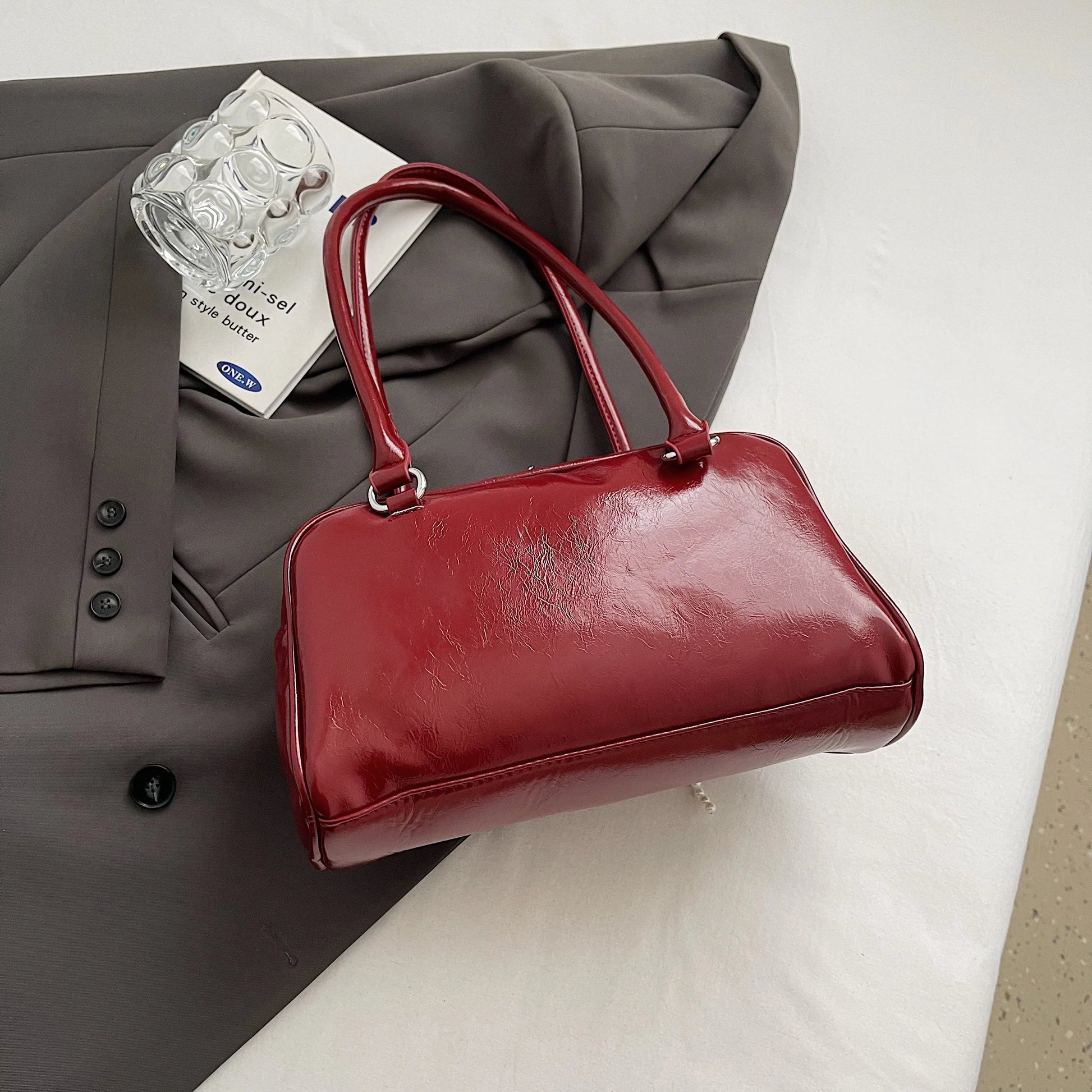 Fashionable Underarm Bow Bag for Women 2024 Korean Edition New Simple Leisure Pillow Bag Trendy Versatile Shoulder Bag 