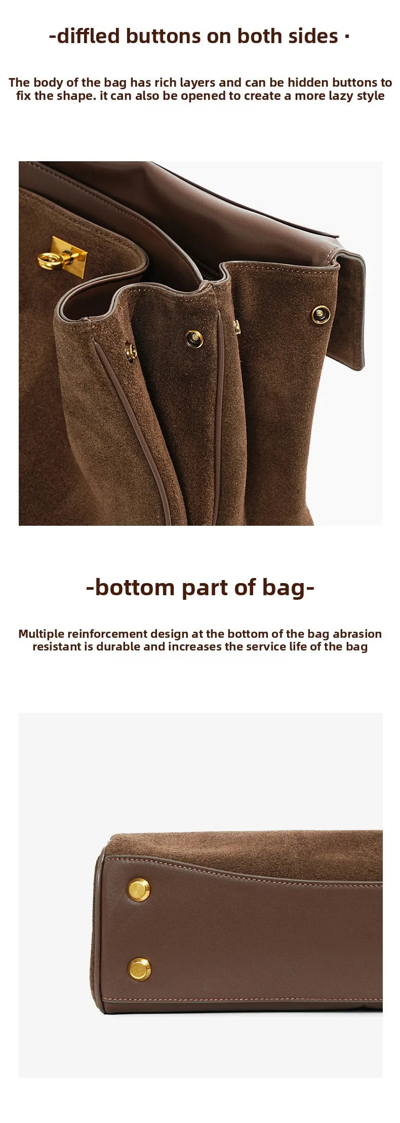 Rodeo bag women's genuine leather Kelly tote bag frosted cowhide large capacity single shoulder hand-held armpit bag 