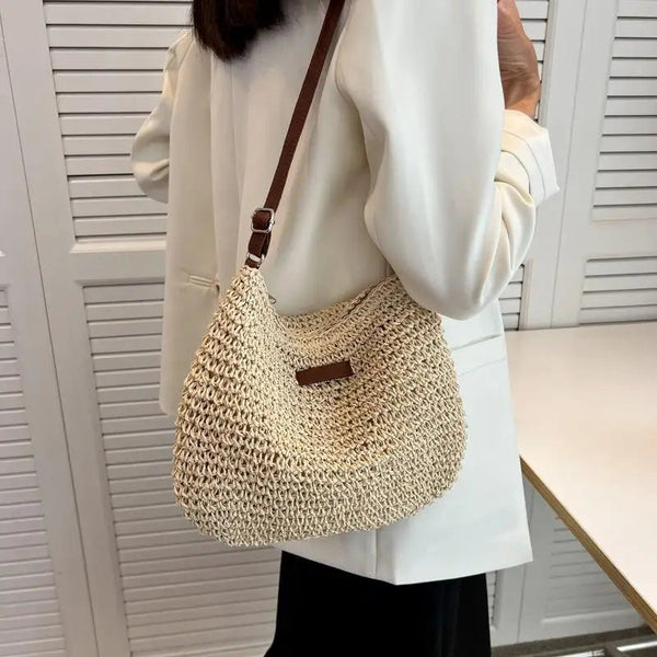 Stylish Summer Straw Crossbody Bag 