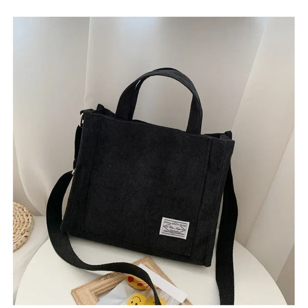Trendy Corduroy Shoulder Bag 