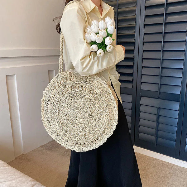 Boho Beach Woven Tote Bag 