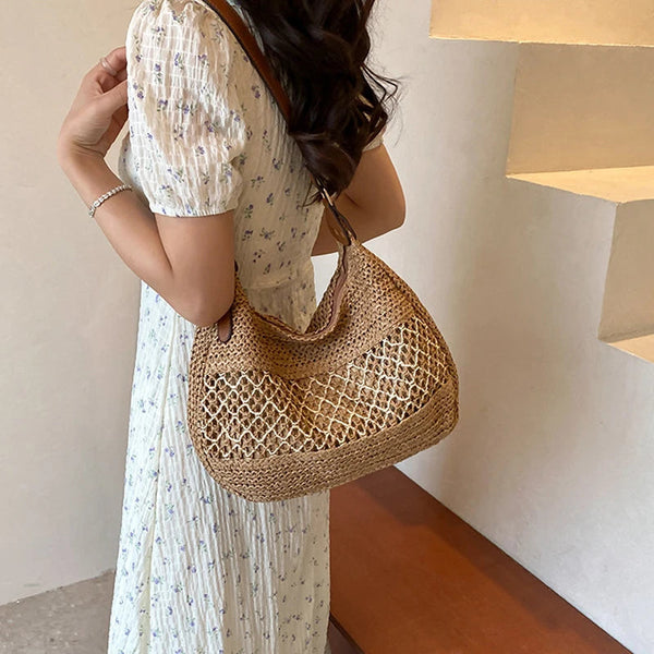 Stylish Summer Straw Tote 