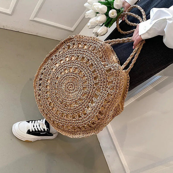 Boho Beach Woven Tote Bag